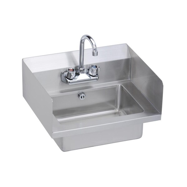 Elkay Economy Hand Sink Featuring Side Splash Guards Lever Waste Overflow Valve And P-Trap 18 Lx14.5 Wx11H EHS-18-SDXX - main